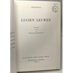 Lucien leuwen - introduction et notes par Henri Martineau / coll....