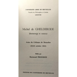 Michel de Ghelderode - dramaturge et conteur - actes du Colloque...