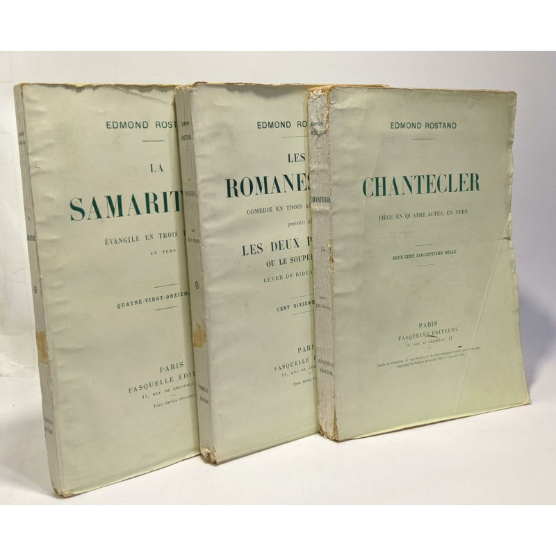Chantecler pièce en 4 actes et 2 vers + La Samaritaine évangile en...