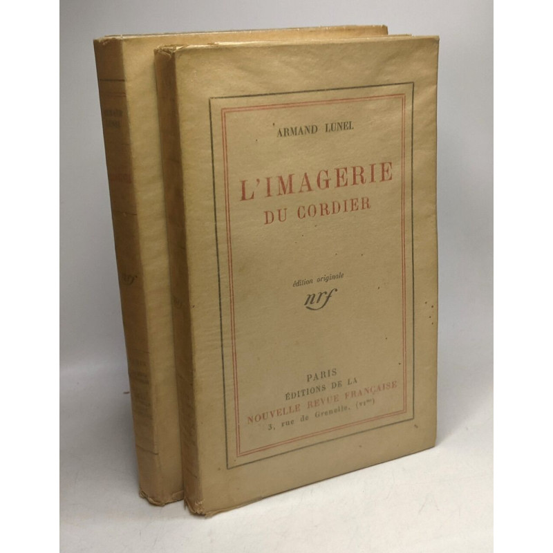 L'imagerie du cordier (1924) + Occasions (1926) / 2 livres...