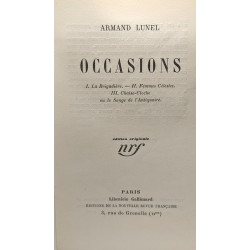 L'imagerie du cordier (1924) + Occasions (1926) / 2 livres...