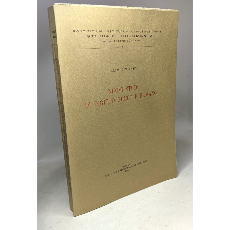 Nuovi studi di diritto greco e romano