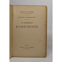 Histoire contemporaine / l'anneau d'améthyste