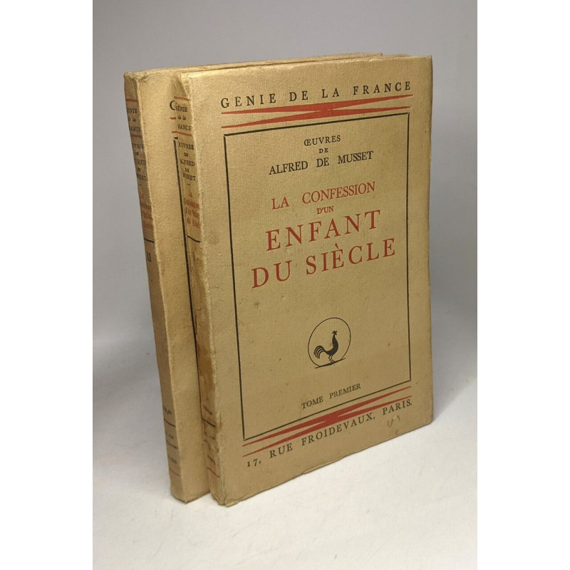 La confession d'un enfant du siècle - TOME 1 et 2 / Coll. Génie de...