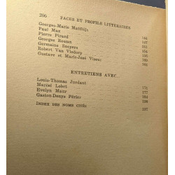 Faces et profils littéraires de Belgique