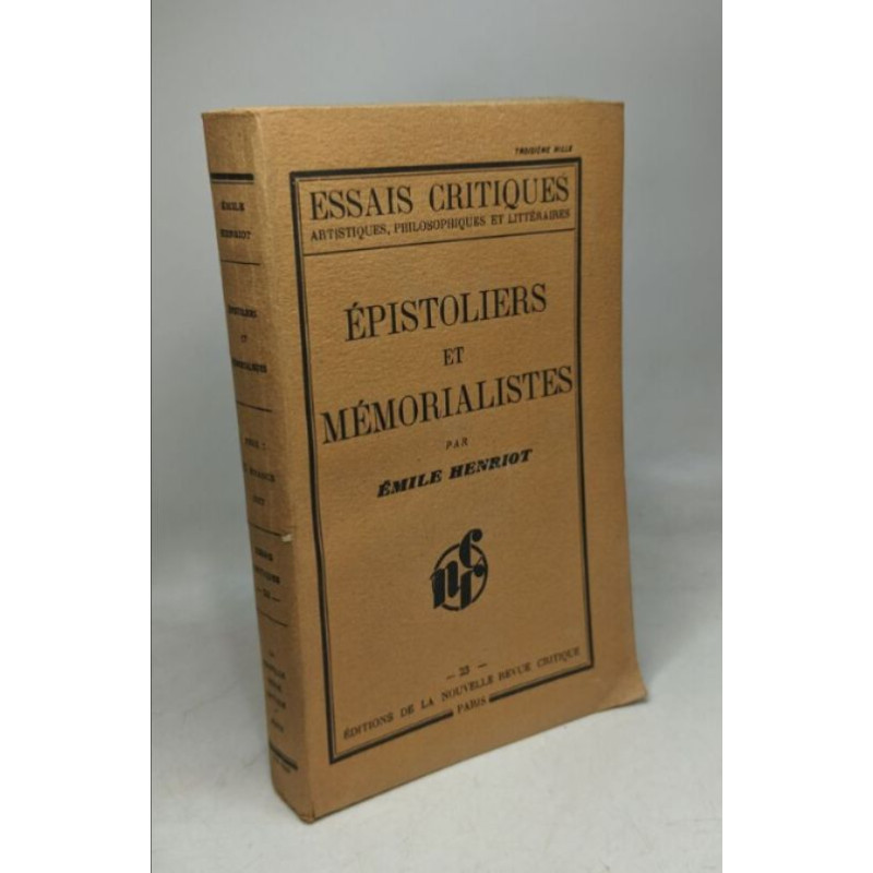 Epistoliers et mémoralistes