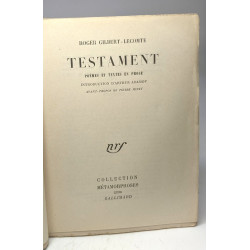 Testament / coll. Métamorphoses