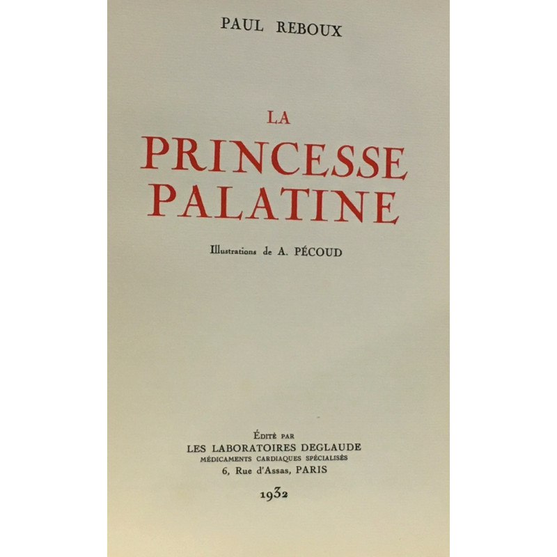 La princesse Palatine - illustrations de A. Pécoud