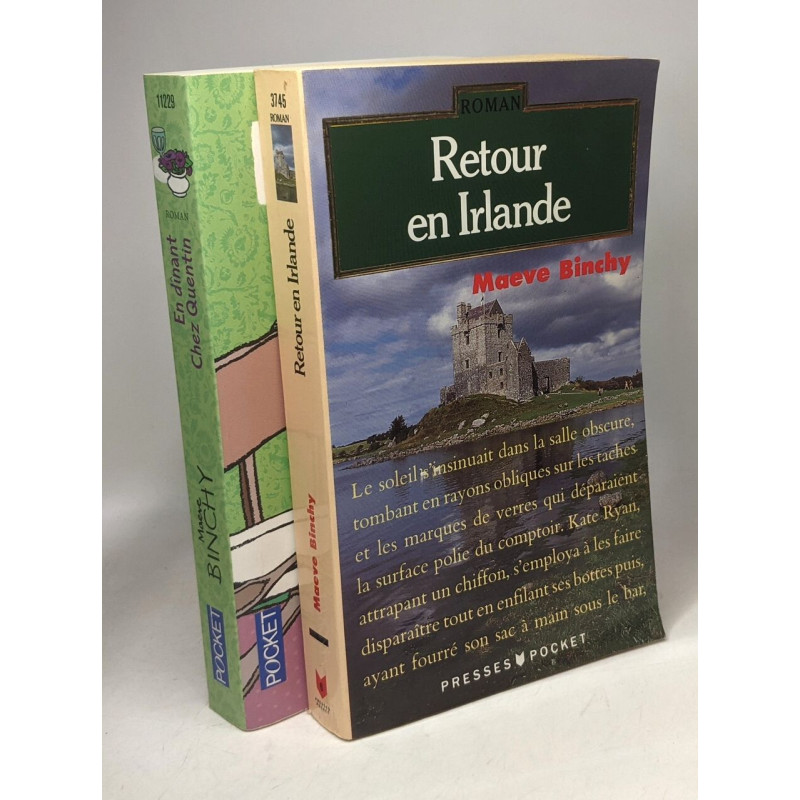 Retour en Irlande (1991) + En dînant Chez Quentin (2014) --- 2 livres