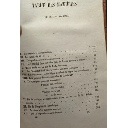 Études historiques et littéraires - tome premier et second