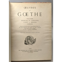 Oeuvres de Goethe: Wether - Hermann et Dorothée - Faust - Mignon -...