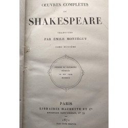 Oeuvres complètes de Shakespeare - TOME I (1967) + TOME 4 (1969) +...