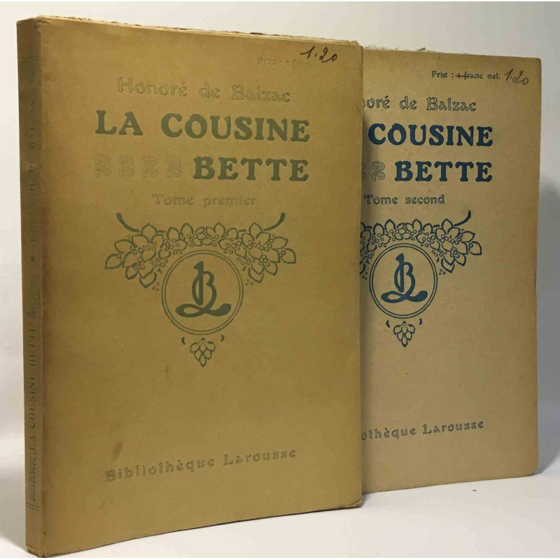 La cousine bette - tome premier et second