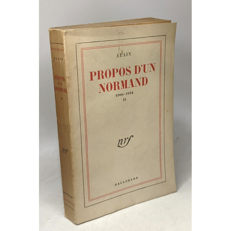 Propos d'un Normand 1906-1914 Tome II