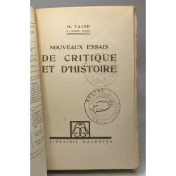 Nouveaux essais de critique et d'histoire