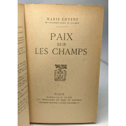 Paix sur les champs