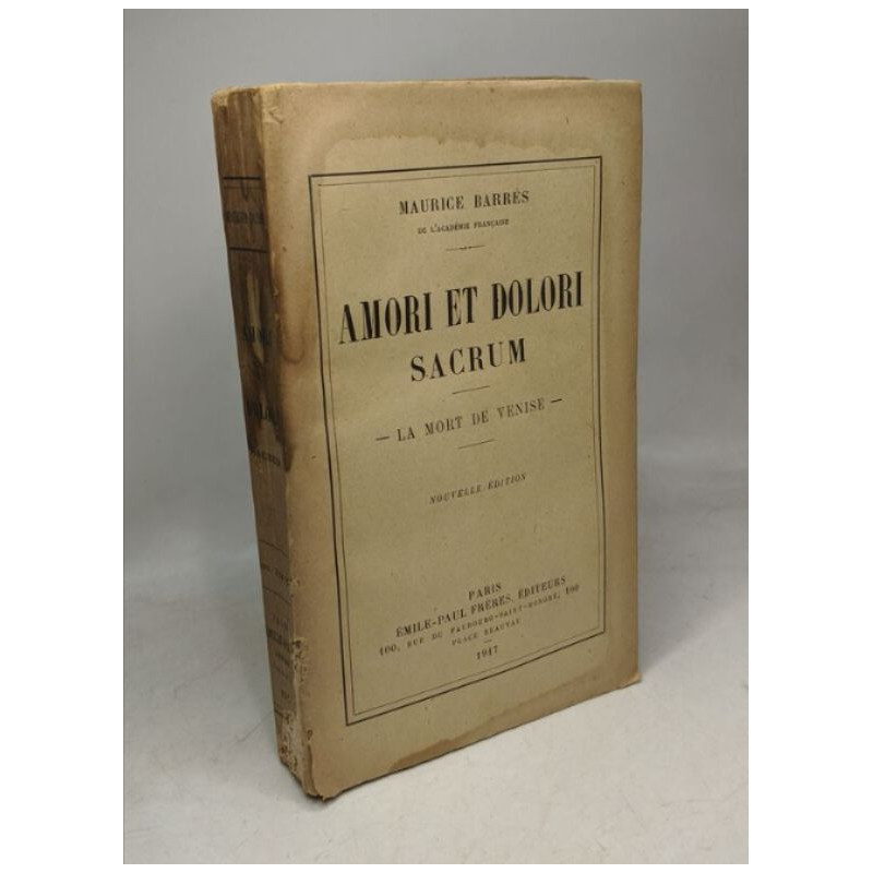 Amori et dolori sacrum - nouvelle édition