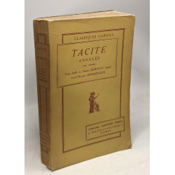 TACITE ANNALES Tome premier