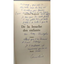 De la bouche des enfants - avec hommage de l'auteur