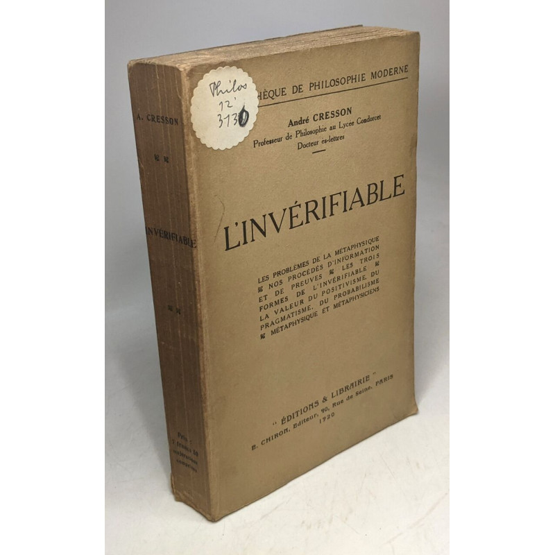 L'invérifiable
