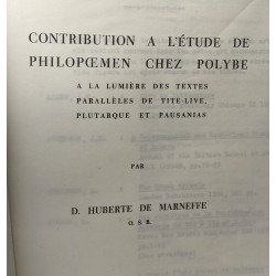 Contribution à l'étude de Philopoemen chez Polybe - à la lumière...