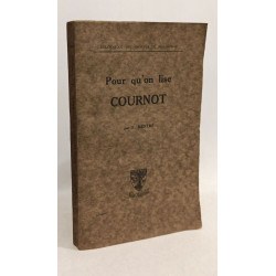 Pour qu'on lise Cournot