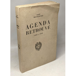 Agenda retrouvé 1892-1942 préface de Jean Wahl