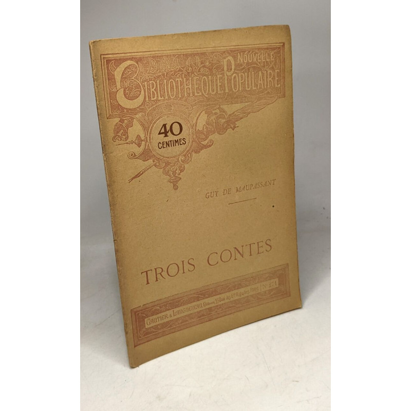 Trois contes --- Nouvelle bibliothèque populaire n°271