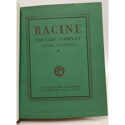 Racine - theatre complet - oeuvre poetique / collection les...