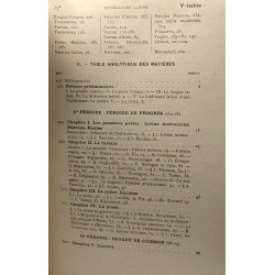 Manuel des études grecques et latines - fascicule V - Littérature...
