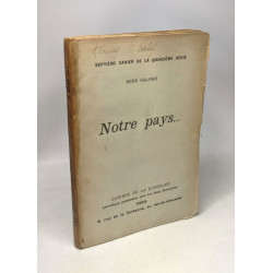 Notre pays... / 7e cahier de la 15e série