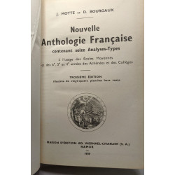 Nouvelle anthologie française contenant seize analyses-types -...