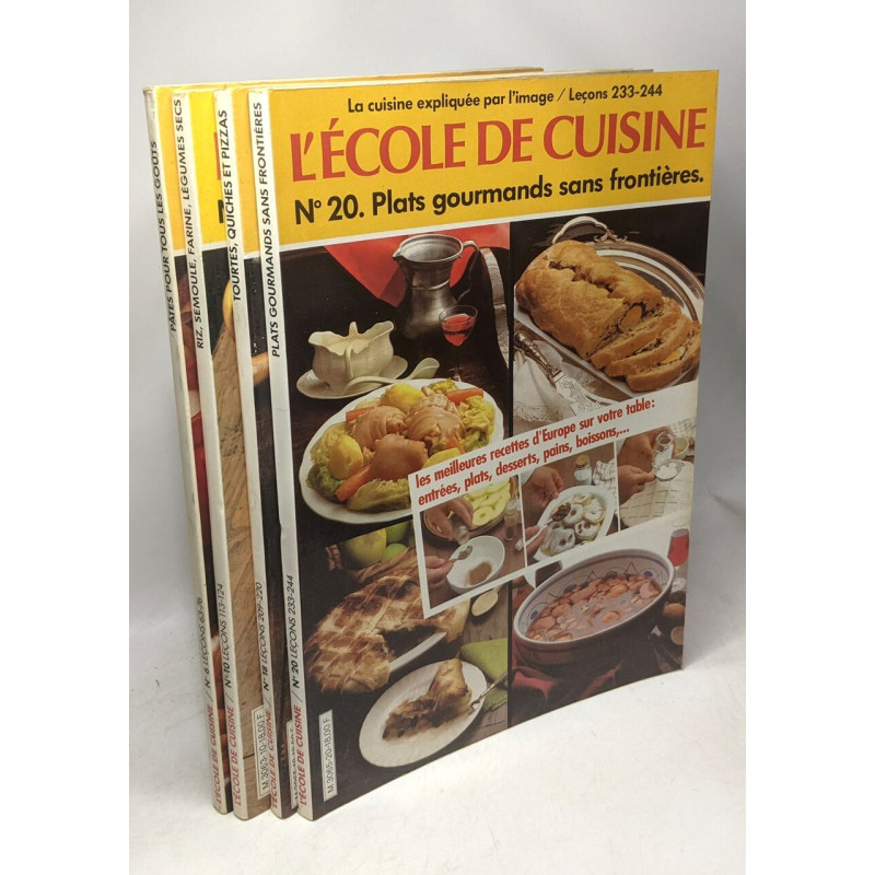 4 numéros de "L'école de Cuisine ": N°6 leçons 63-76: Pâtes pour...