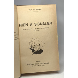 Rien à signaler