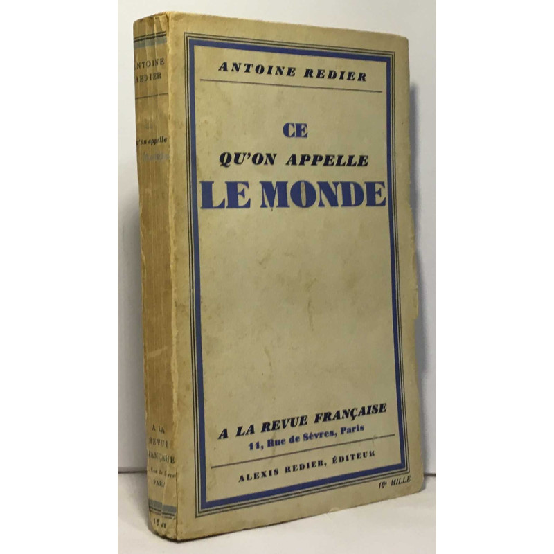 Ce qu'on appelle le monde