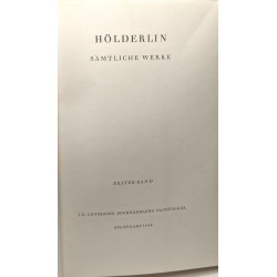 Hölderlin sämtliche werke - Erster Band gedichte bis 1800 (1944) +...