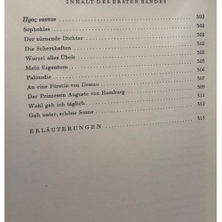 Hölderlin sämtliche werke - Erster Band gedichte bis 1800 (1944) +...