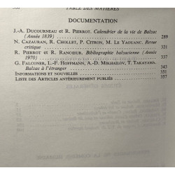 L'année balzacienne 1971