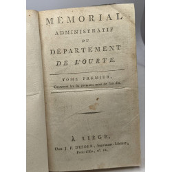 Mémorial administratif du département de l'Ourte - TOMES...
