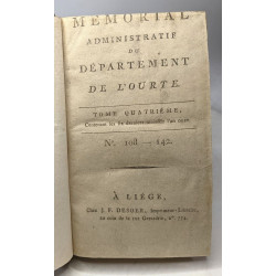 Mémorial administratif du département de l'Ourte - TOMES...