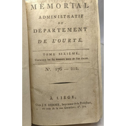 Mémorial administratif du département de l'Ourte - TOMES...