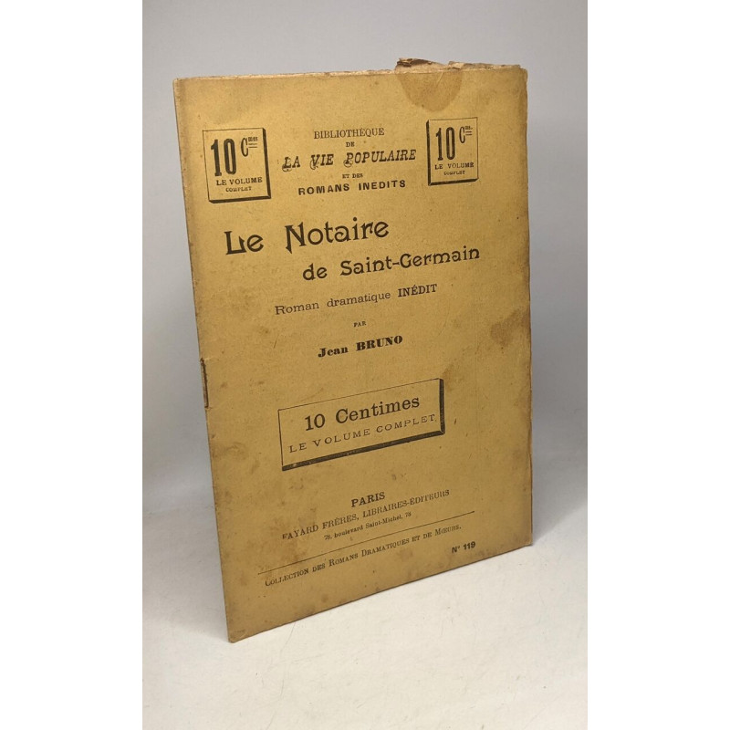 Le Notaire de Saint-Germain roman dramatique inédit - Bibliothèque...