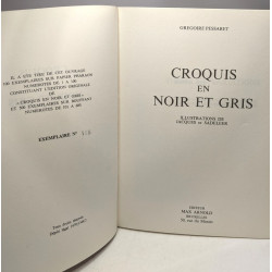 Croquis en noir et gris --- illustrations de Jacques de Sadeleer