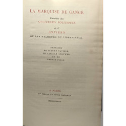 La Marquise de gange précédée des opuscules politiques et...