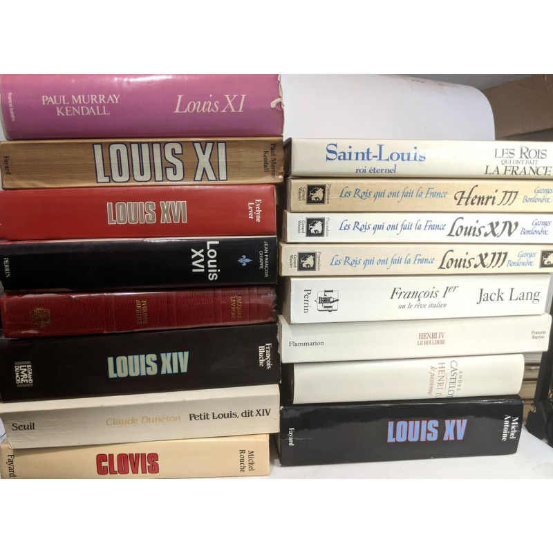 16 biographies sur les Rois de France: Clovis Louis XIV Louis XV...