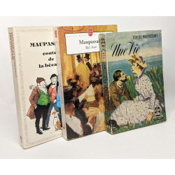 Une vie + Contes de la bécasse + Bel-Ami -- 3 livres