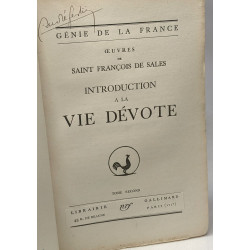 Introduction à la vie dévote - TOME SECOND / Coll. Génie de la...