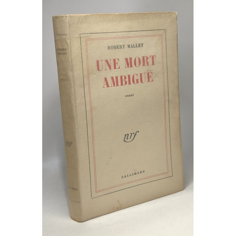 Une mort ambiguë