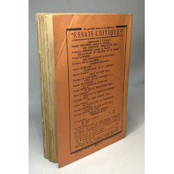 Esquisses et notes de lecture. Collection : Les essais critiques...