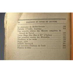 Esquisses et notes de lecture. Collection : Les essais critiques...